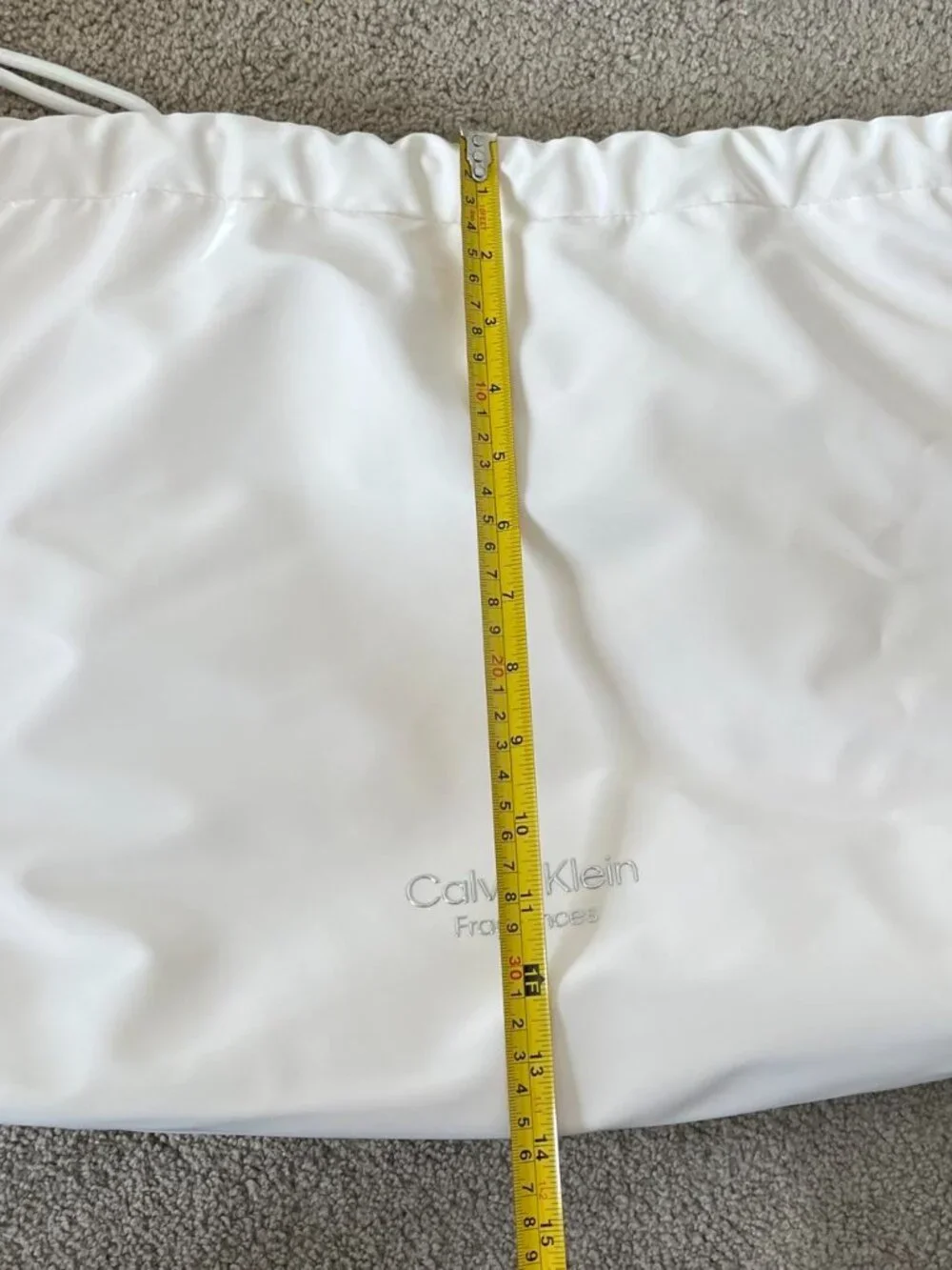 Calvin Klein Fragrances Bag White Drawstring Tote Promo
